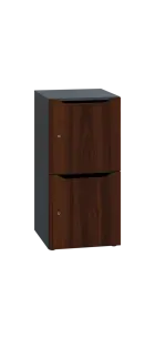 DOMINOU 22 úložná skříň 2-boxová, 917x450x400 mm, korpus antracit, dvířka ořech královský